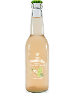 Meraki Ferments kombucha bebida sabor Strawberry feelings